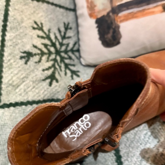 Franco Sarto Tan Leather Ankle Booties - Picture 6 of 11